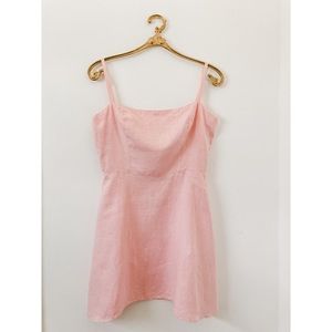 Reformation Baby Pink Auden Mini Dress